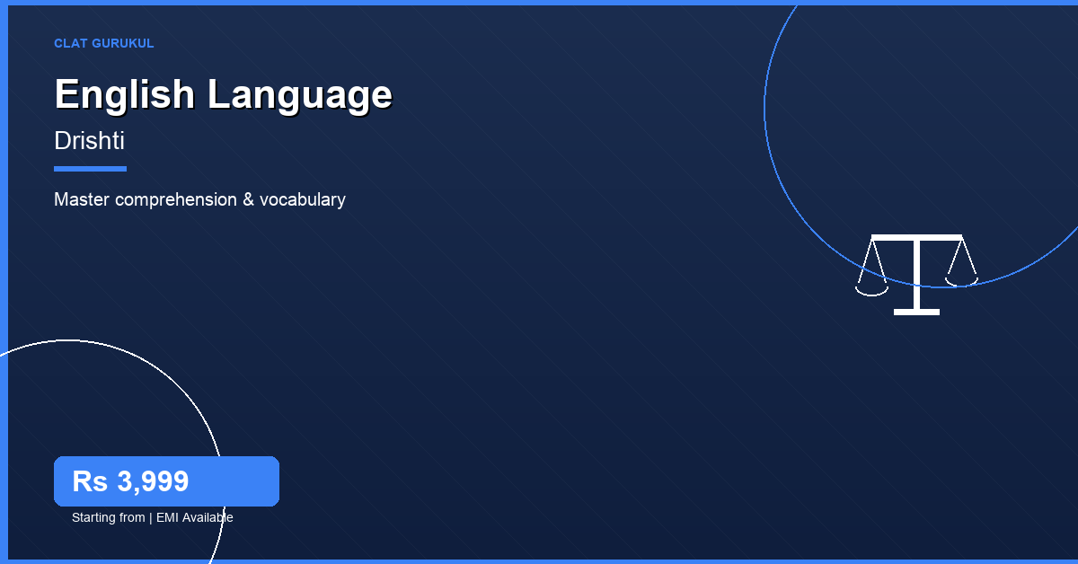 English Language for CLAT